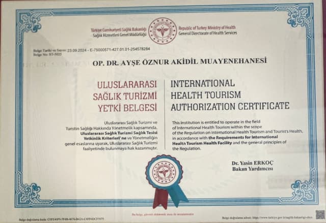 Sağlık Turizmi Yetki Belgesi